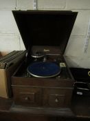 OAK CASED MAXI TONE RECORD PLAYER