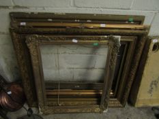 FOUR VICTORIAN GILT FRAMED WALL MIRRORS