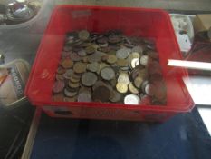TUB CONTAINING MIXED COINAGE
