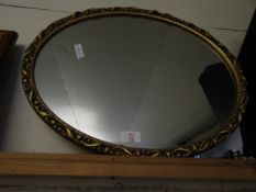 GILT FRAMED OVAL MIRROR