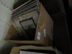 BOX CONTAINING MIXED ROCK VINYL RECORDS