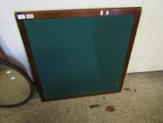 OAK FRAMED SQUARE FOLDING GREEN BASED TOP CARD TABLE