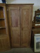 PINE FRAMED DOUBLE DOOR WARDROBE