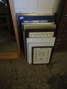 GROUP OF MIXED MODERN SAMPLERS, PICTURES, PRINTS, PETER DALI ORIGINALS ETC