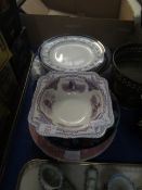 MIXED LOT OF 19TH CENTURY PLATES, BOWL ETC