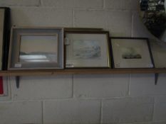 FOUR ASSORTED WATERCOLOURS TO INCLUDE A JASON PARTNER PRINT ETC (4)