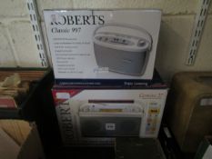 ROBERTS CLASSIC 997 PORTABLE RADIO, TOGETHER WITH A ROBERTS GEMINI 27 RADIO