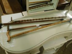 COLLECTION OF FOUR VARIOUS WALKING CANES