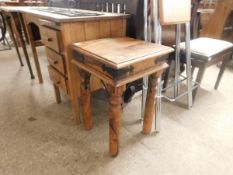 MODERN HARDWOOD OCCASIONAL TABLE, 40CM SQUARE