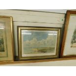 WATERCOLOUR OF A COASTAL SCENE, SIGNED H JANSEN, APPROX 12INS X 14INS