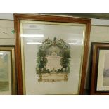 FRAMED MEMBERSHIP CERTIFICATE FOR THE ANCIENT ORDER OF FORESTERS, DATED 1884, TO AN ERNEST