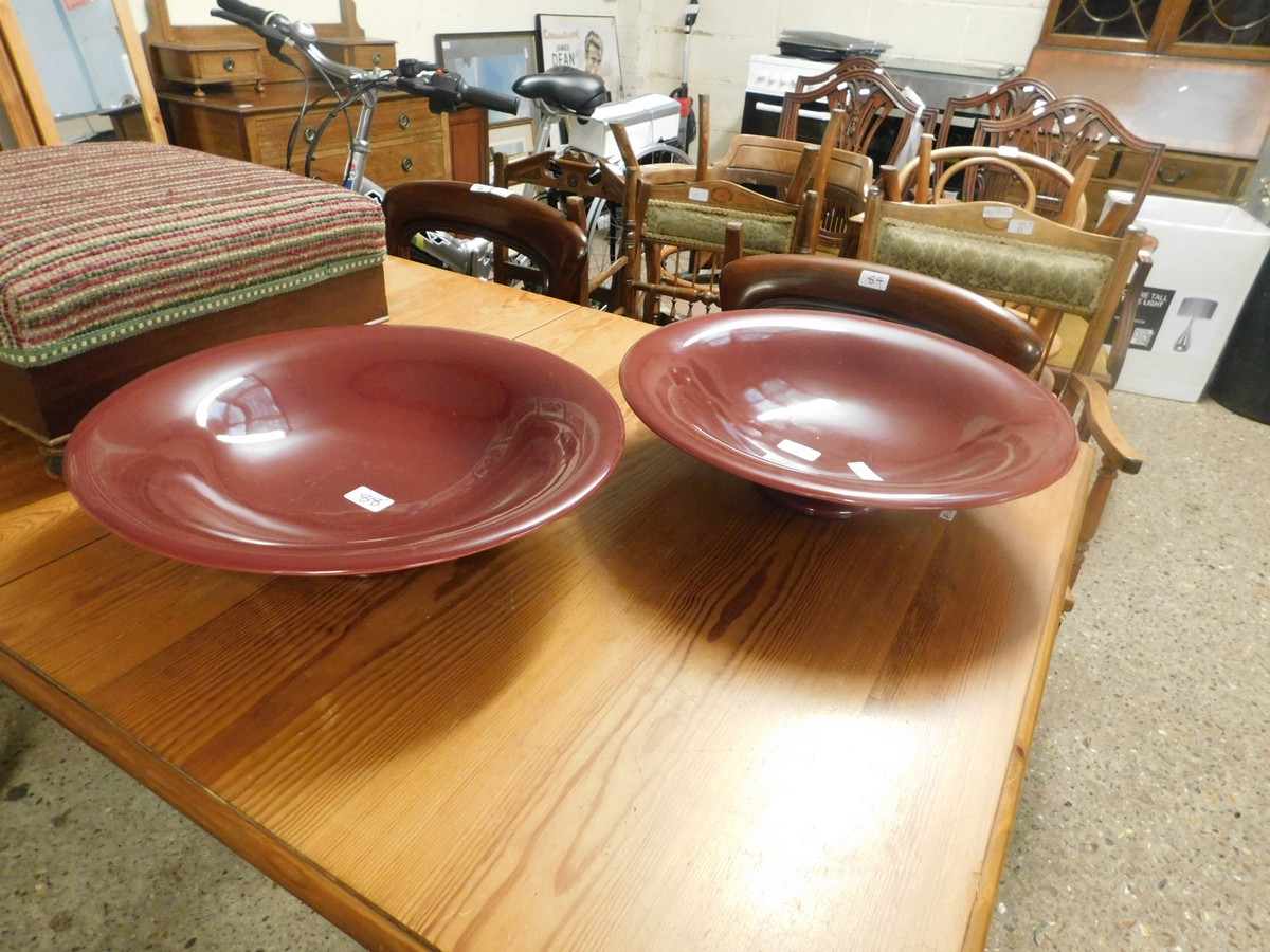 PAIR OF TWO LARGE TABLE BOWLS