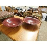 PAIR OF TWO LARGE TABLE BOWLS