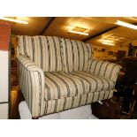 MODERN STRIPED TWO SEATER SOFA, WIDTH 140CM