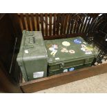 TWO METAL POSSIBLY MILITARY FLIGHT CASES