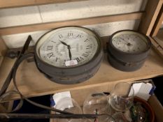MODERN GARDEN CLOCK AND THERMOMETER