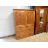 VINTAGE PINE LINEN PRESS, 127CM WIDE