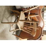 TWO WOODEN KITCHEN CHAIRS