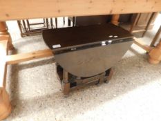 SMALL HEAVY FOLDING OCCASIONAL TABLE, APPROX 60CM DIAM