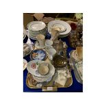 THREE TRAYS OF VARIOUS CERAMICS INCLUDING RADFORD BOWLS TOGETHER WITH A QUANTITY OF VARIOUS