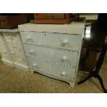 WHITE PAINTED CHEST OF DRAWERS, WIDTH 84CM