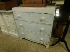 WHITE PAINTED CHEST OF DRAWERS, WIDTH 84CM