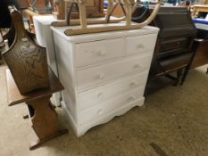 WHITE PAINTED CHEST OF DRAWERS, WIDTH 85CM