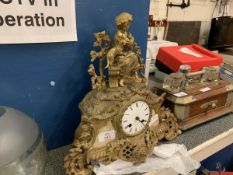 FRENCH 19TH CENTURY MANTEL CLOCK HEIGHT 34CM