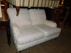 WHITE TWO SEATER SOFA WIDTH 140CM