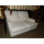 WHITE TWO SEATER SOFA WIDTH 140CM