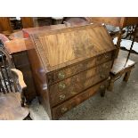 DROP FRONT VICTORIAN BUREAU WITH NICELY FITTED INTERIOR, WIDTH 92CM