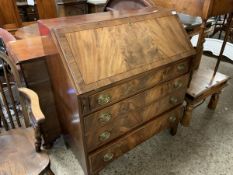 DROP FRONT VICTORIAN BUREAU WITH NICELY FITTED INTERIOR, WIDTH 92CM