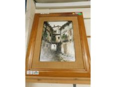 FRAMED PICTURE OF A CONTINENTAL STREET SCENE