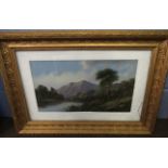 Victorian School, pair of oils on board, Lakeland scenes, 25 x 44cm