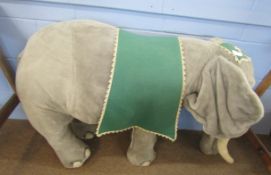 Large plush finish retail display piece formed as an Indian elephant, height approx 76cm, a