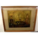 Allan P Tankard, watercolour, "St Gerards", (bears Liverpool Academy of Arts label verso), 48 x