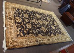 Modern floral carpet, gold/brown field, 2.7 x 1.96m