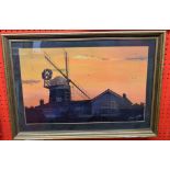 Norman Pellew, signed and dated 1990, acrylic, "Stow Mill, Mundesley", 28 x 44cm