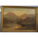 Sidney Yates Johnson, signed and dated 1928, oil on canvas, River scene with cattle, 39 x 59cm