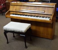 Bentley modern upright piano, circa late 20th century, serial number 113128, together with a