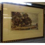 Edmund Morrison Wimperis, initialled watercolour, Haymakers, 19 x 32cm