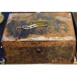 Late 19th/early 20th century leatherette vanity box with fitted interior and also with Bramah