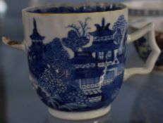 18th century Chinese porcelain chocolate cup (a/f), 7cm high