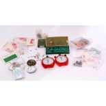 Mixed Lot: comprising two various Heuer Supersport stop watches, each with red plastic cases (a/