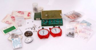 Mixed Lot: comprising two various Heuer Supersport stop watches, each with red plastic cases (a/