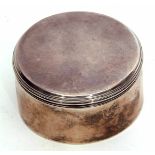 Composite George III circular canister, the pull off cover with applied rim marked for London