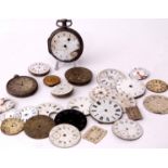 Mixed Lot: 19th century Continental silver cased open face verge watch, unsigned, the frosted and