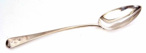 George III Old English basting spoon, initialled, length 30.5cms, weight approx 121gms, London 1807,