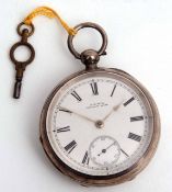 Last quarter of 19th century silver cased open face American watch, Am Watch Co - Waltham, Mass,