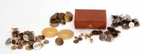 Mixed Lot: comprising various base metal hunt buttons including Pitt & Co - 31 Maddox St, London